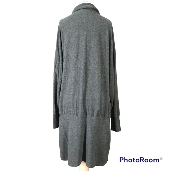 Athleta Duran Dolman Drop Waist Tunic Long Sleeve Gray Dress Size XL - Picture 4 of 15
